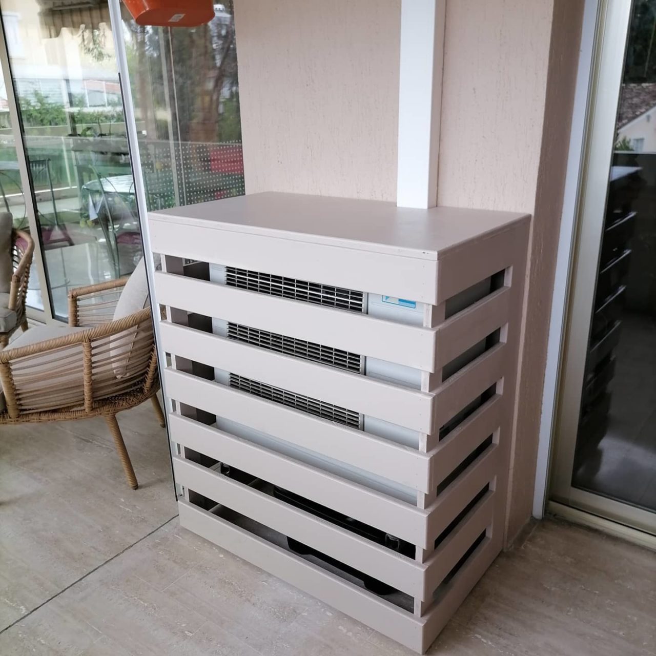 Cache Climatiseur Sur Mesure Riviera Wood